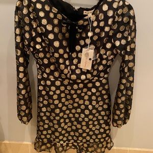 For Love and Lemons Lottie Bell Sleeve Dress Size small with tags